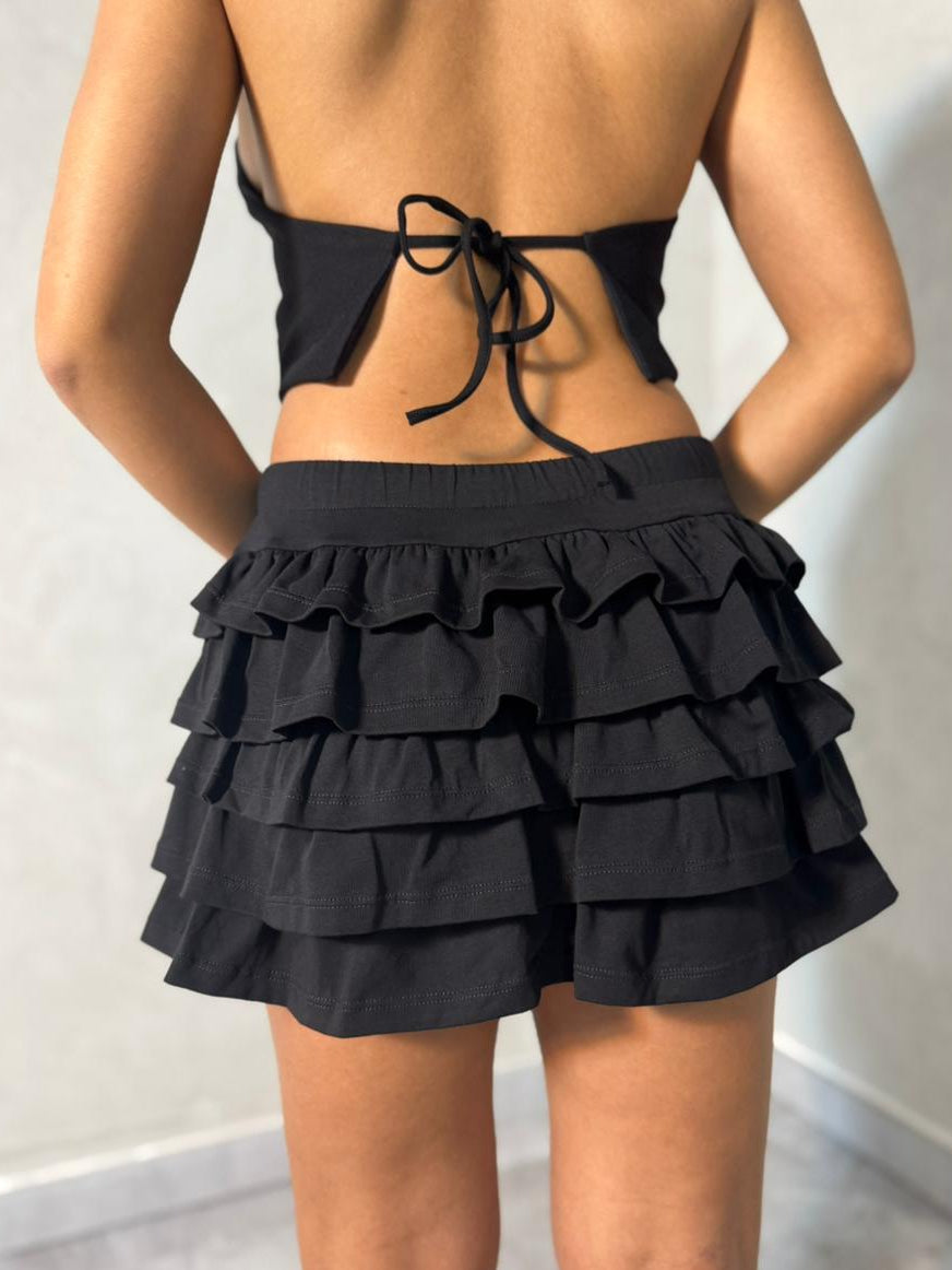 Falda ivette - Negro