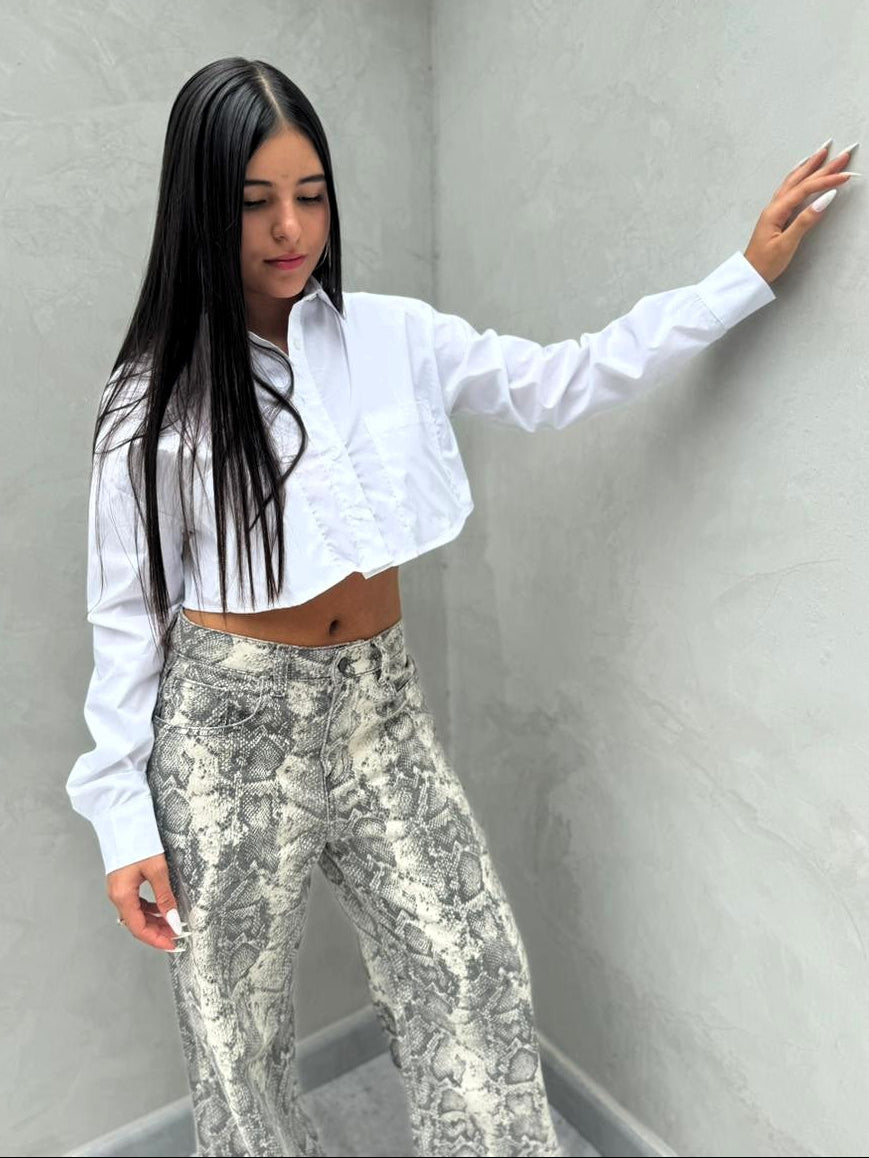 Blusa camisera Praia - Blanca