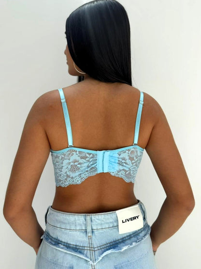 Blusa Tutty CROPTOP blonda - Azul