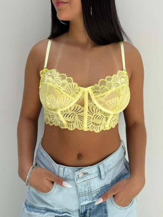 Blusa Tutty CROPTOP blonda - Amarilla