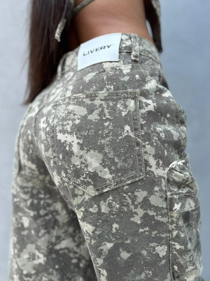 Jean Military cargo multibolsillos