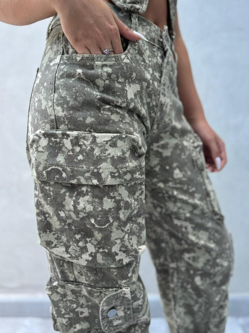 Jean Military cargo multibolsillos