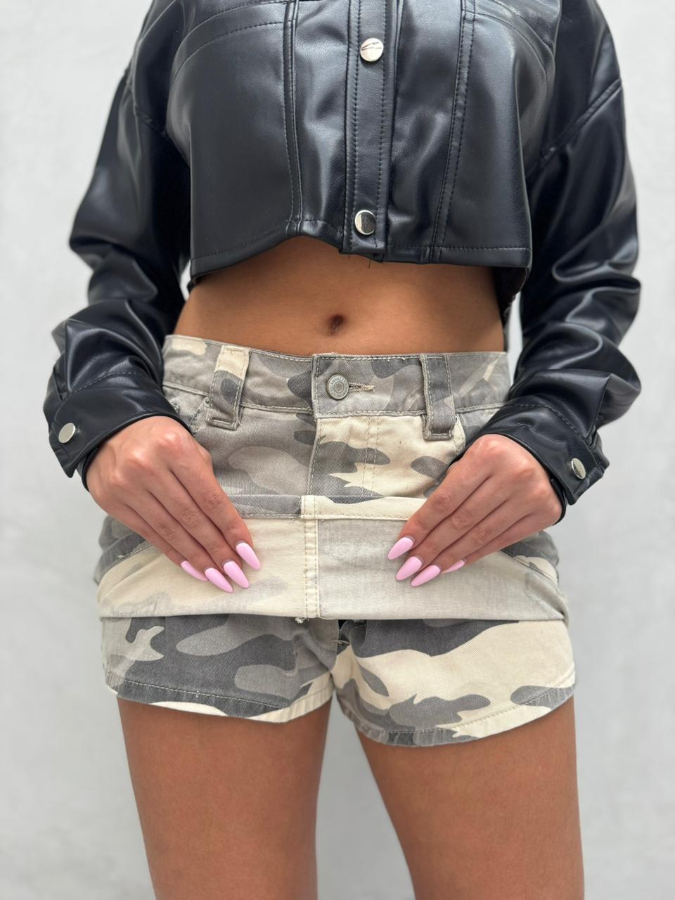 Falda short military