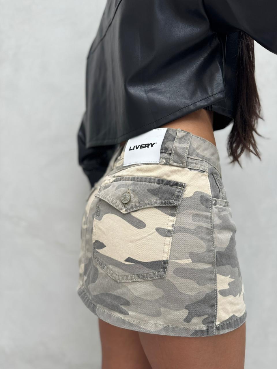 Falda short military