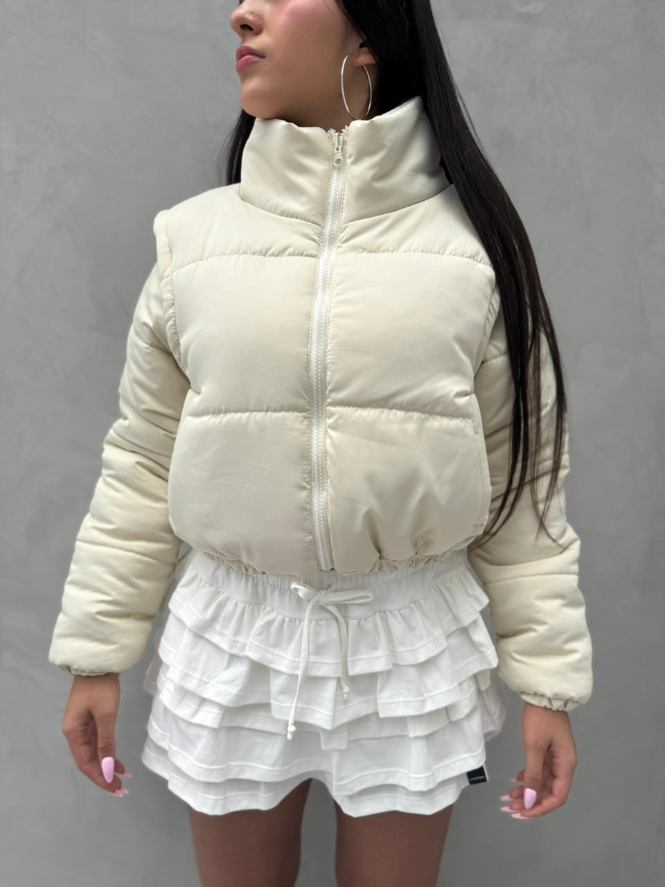 Chaqueta con manga removible - Beige