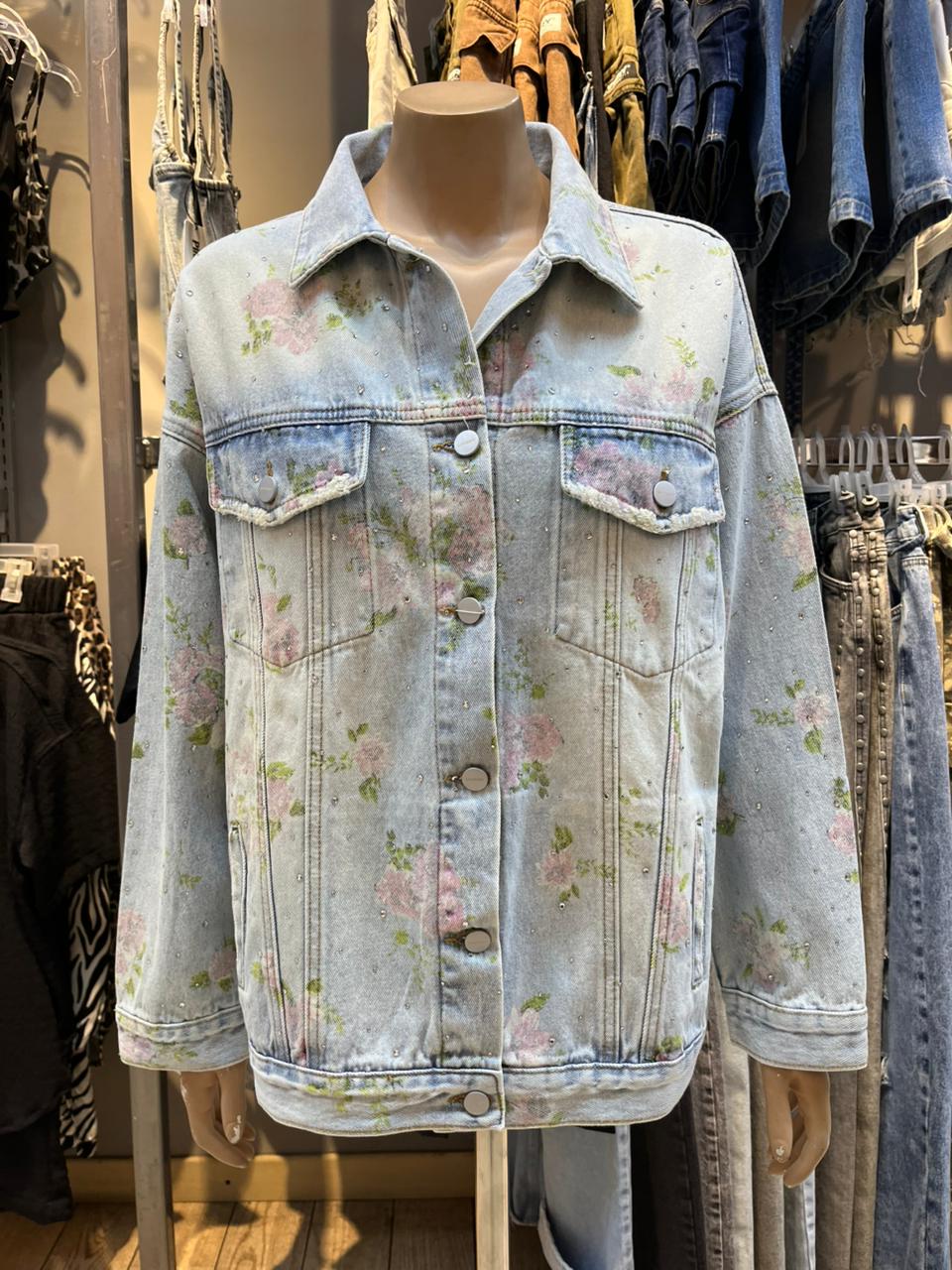 Chaqueta Flower Oversize