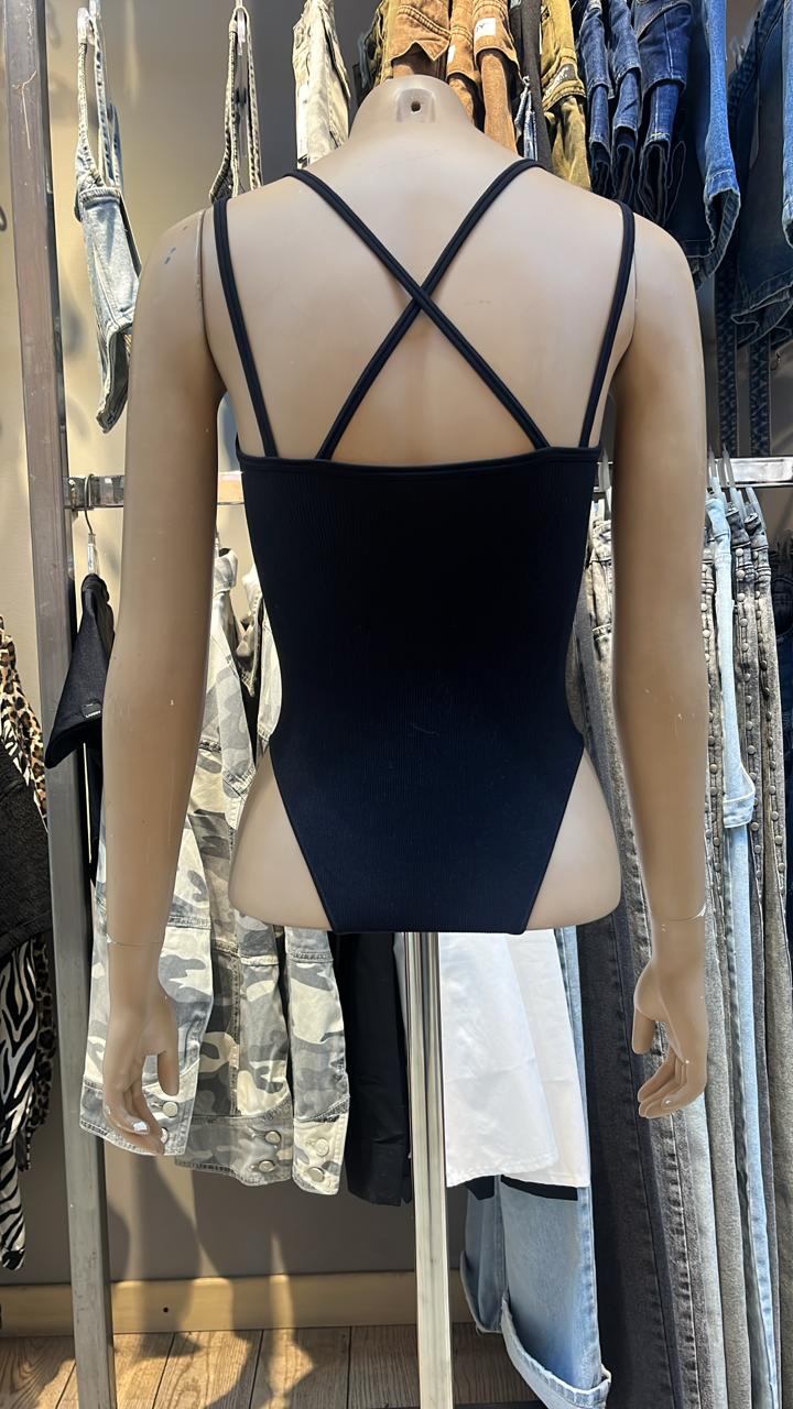 Blusa Stanley body elastico - Negro