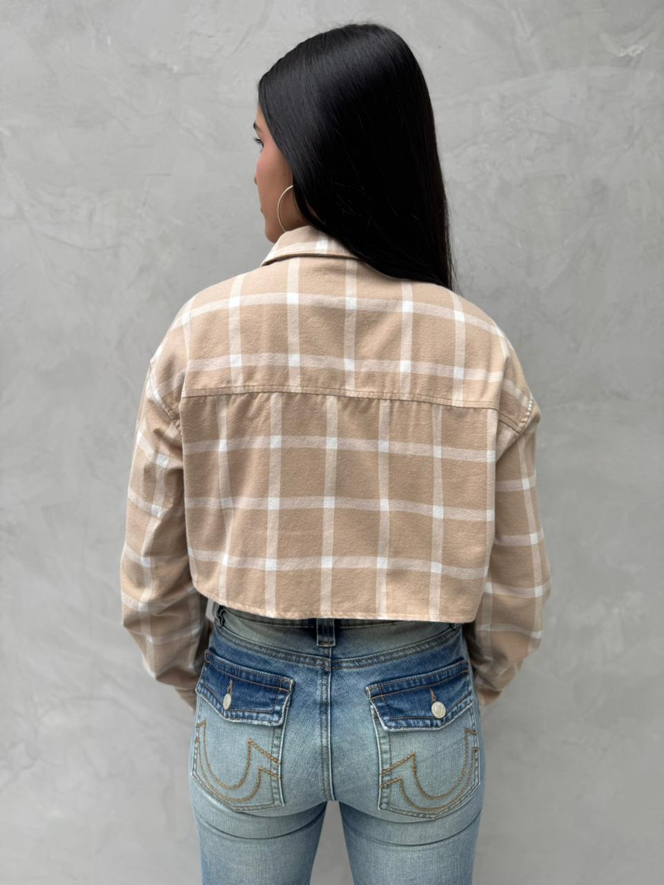 Blusa camisera anai  - Beige