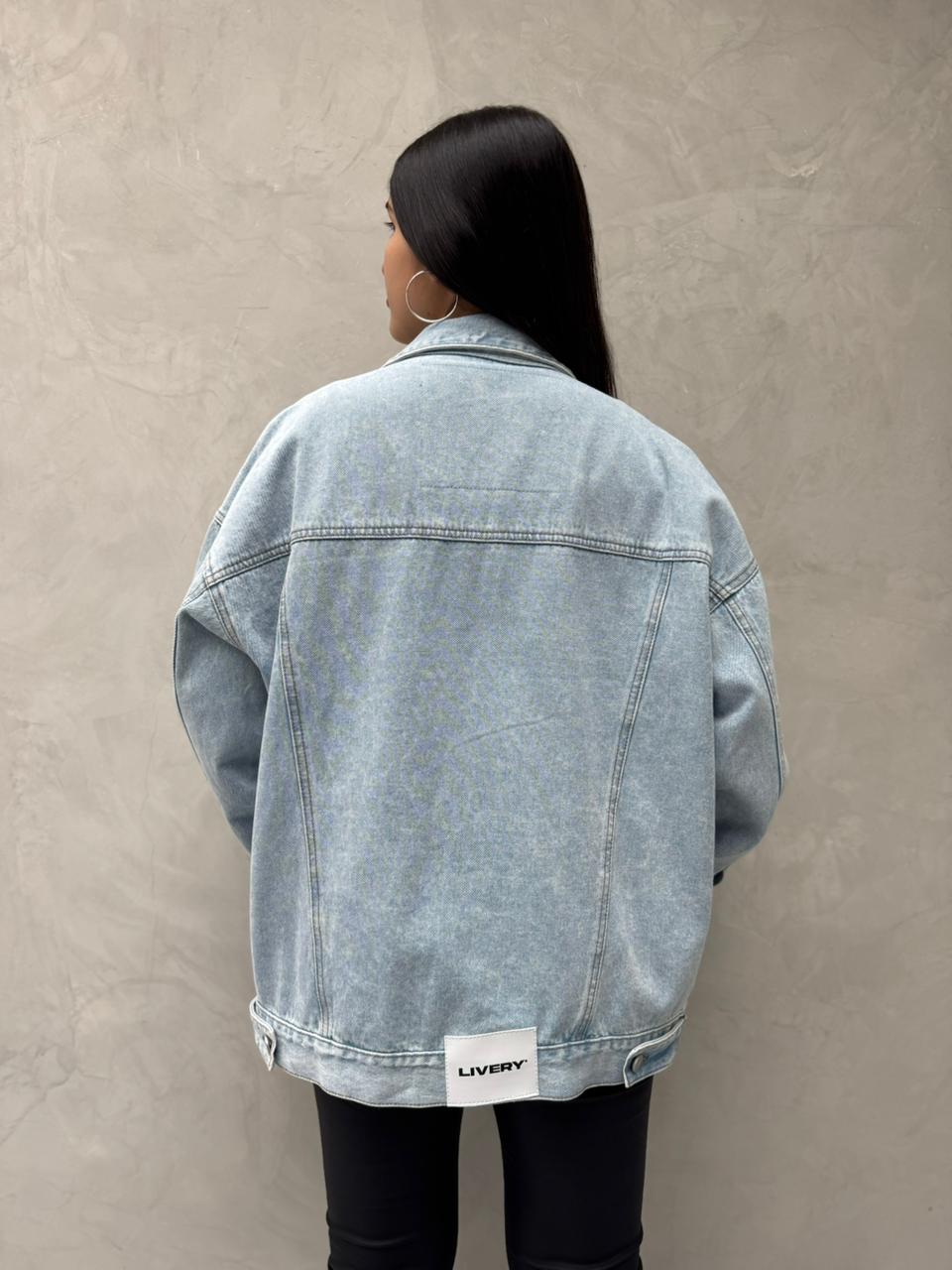 Chaqueta denim estrellas brillos