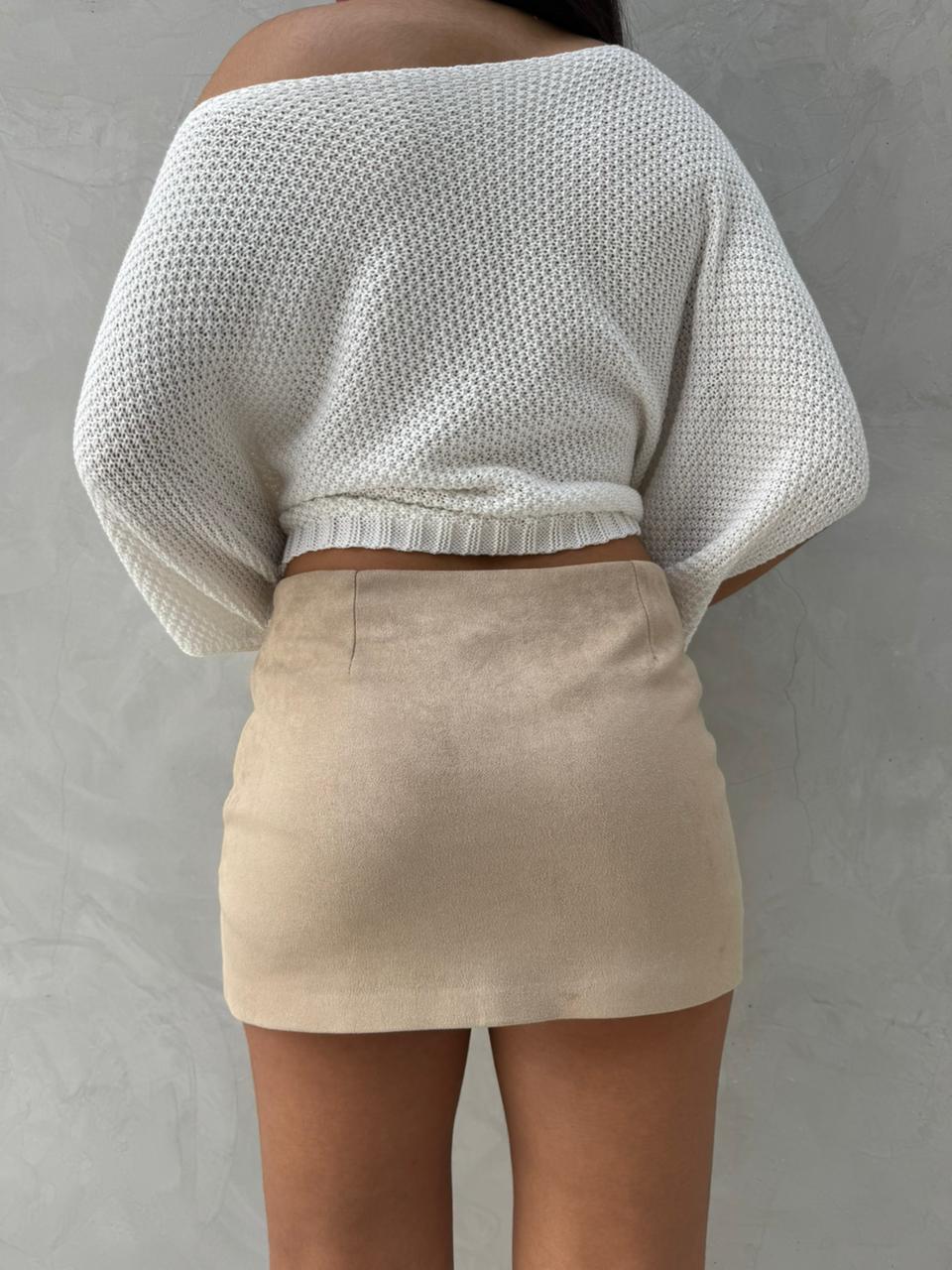 Falda rowyn gamuza - Beige
