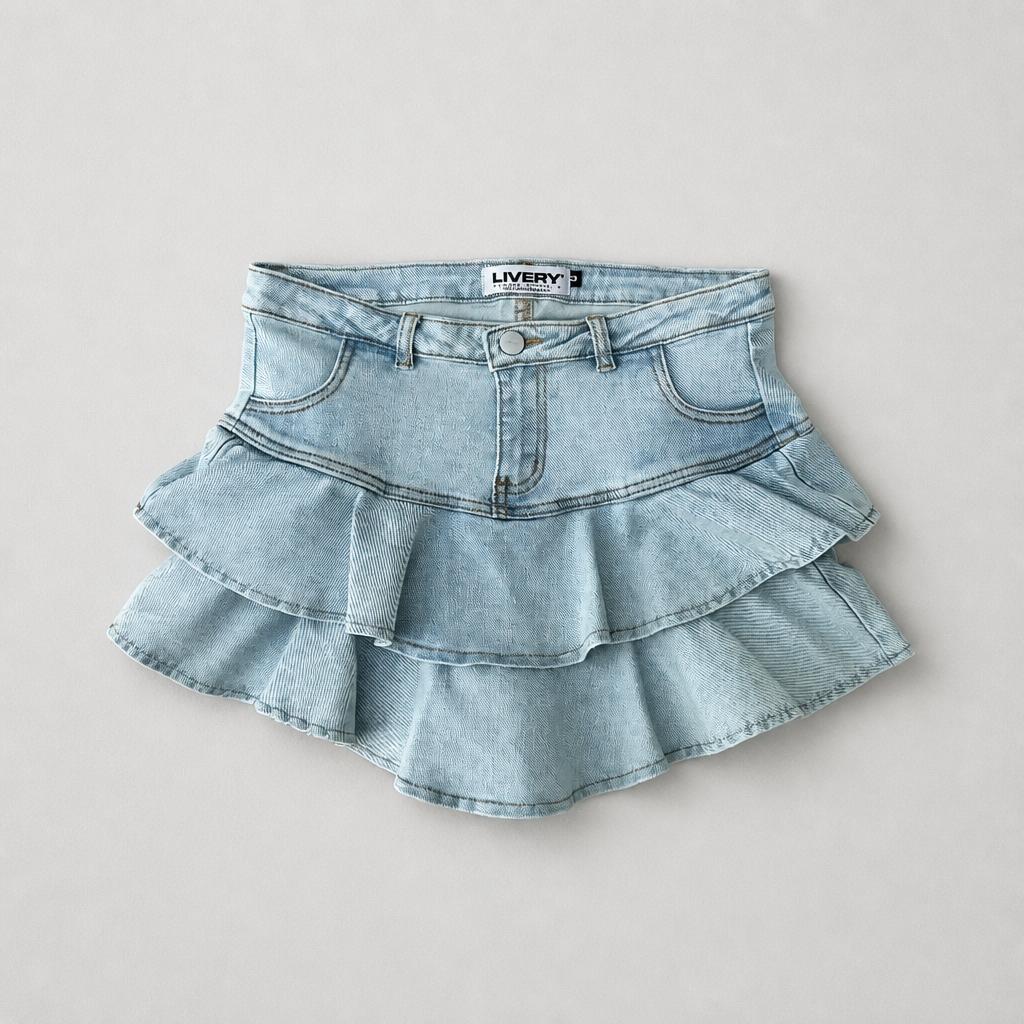 Falda Boleros Gaia - azul hielo