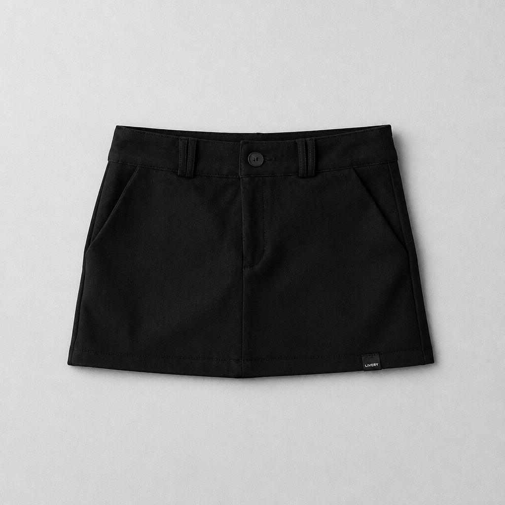 Falda Bree mini mini con short interno strech - negro