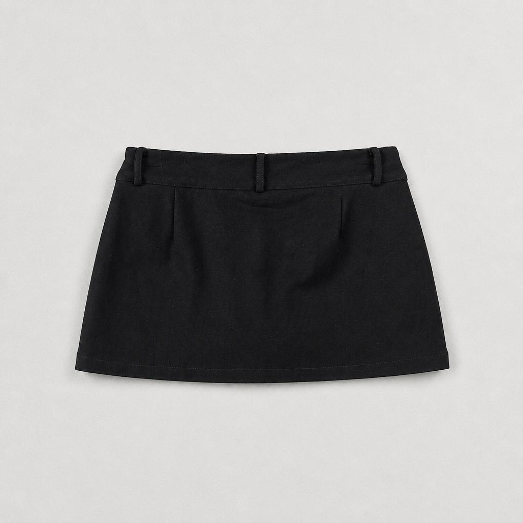 Falda Bree mini mini con short interno strech - negro