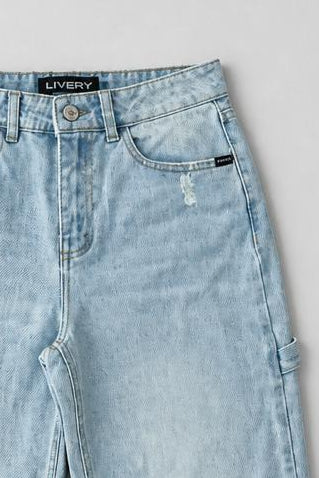 Jean Brooklyn fit recto roto - azul hielo