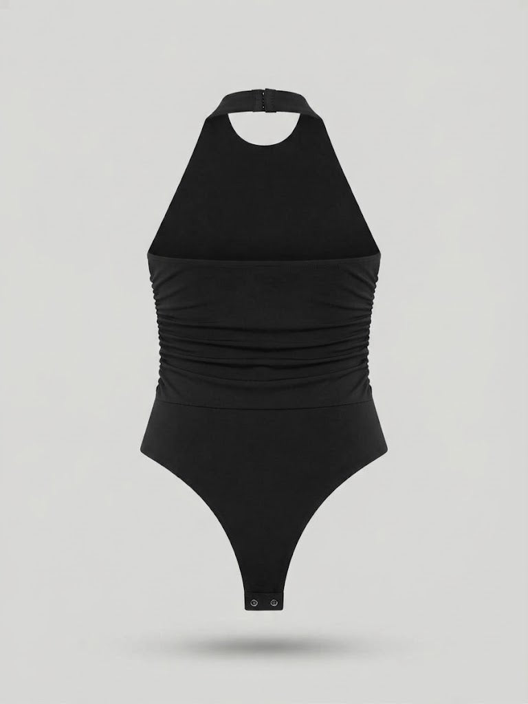 Blusa Romy body cuello alto - Negro
