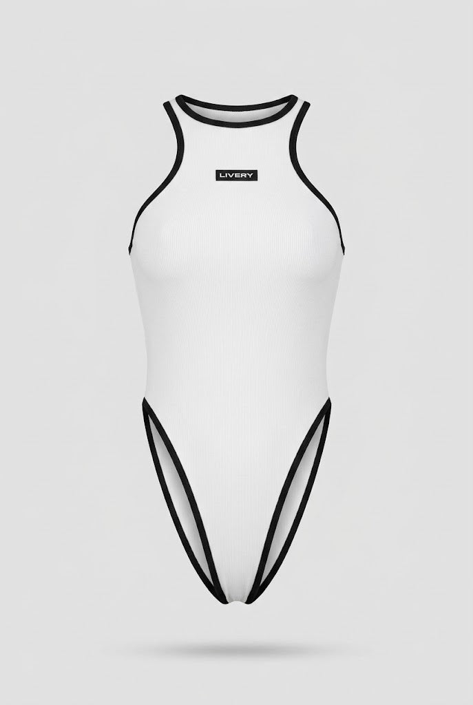 Blusa Sanlow body elastico cuello entrado - Blanco