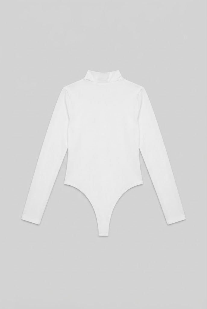 Blusa Kela body elastico cierre en cuello - Blanco