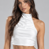 Blusa Fern cuello alter recogida corta espalda destapada - Marfil
