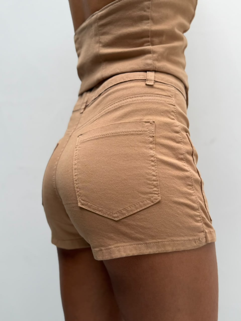 Falda Hanzel mini con short - Camel