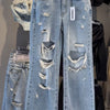 Jean L58 con muchos rotos - Azul claro
