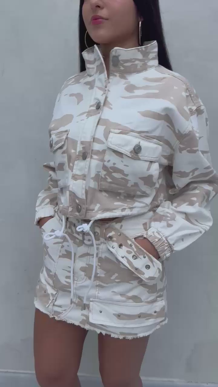 Falda Xian print zebra