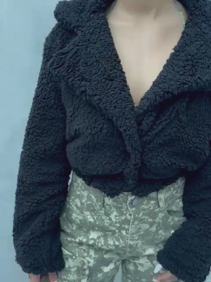 Chaqueta Nevada ovejera - Negra