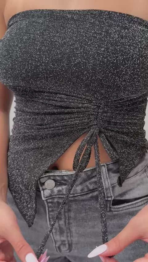 Blusa Amy straple brillos