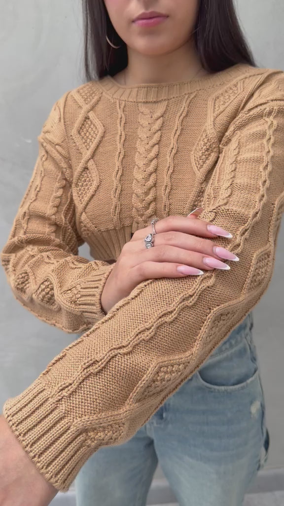 Blusa Beck tejido - Camel