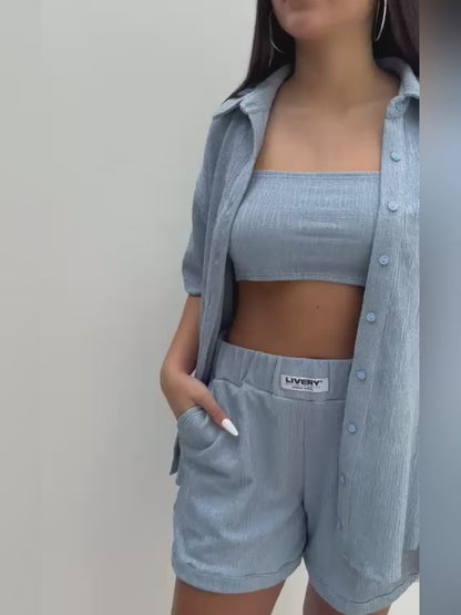 Trio sorvette - Azul